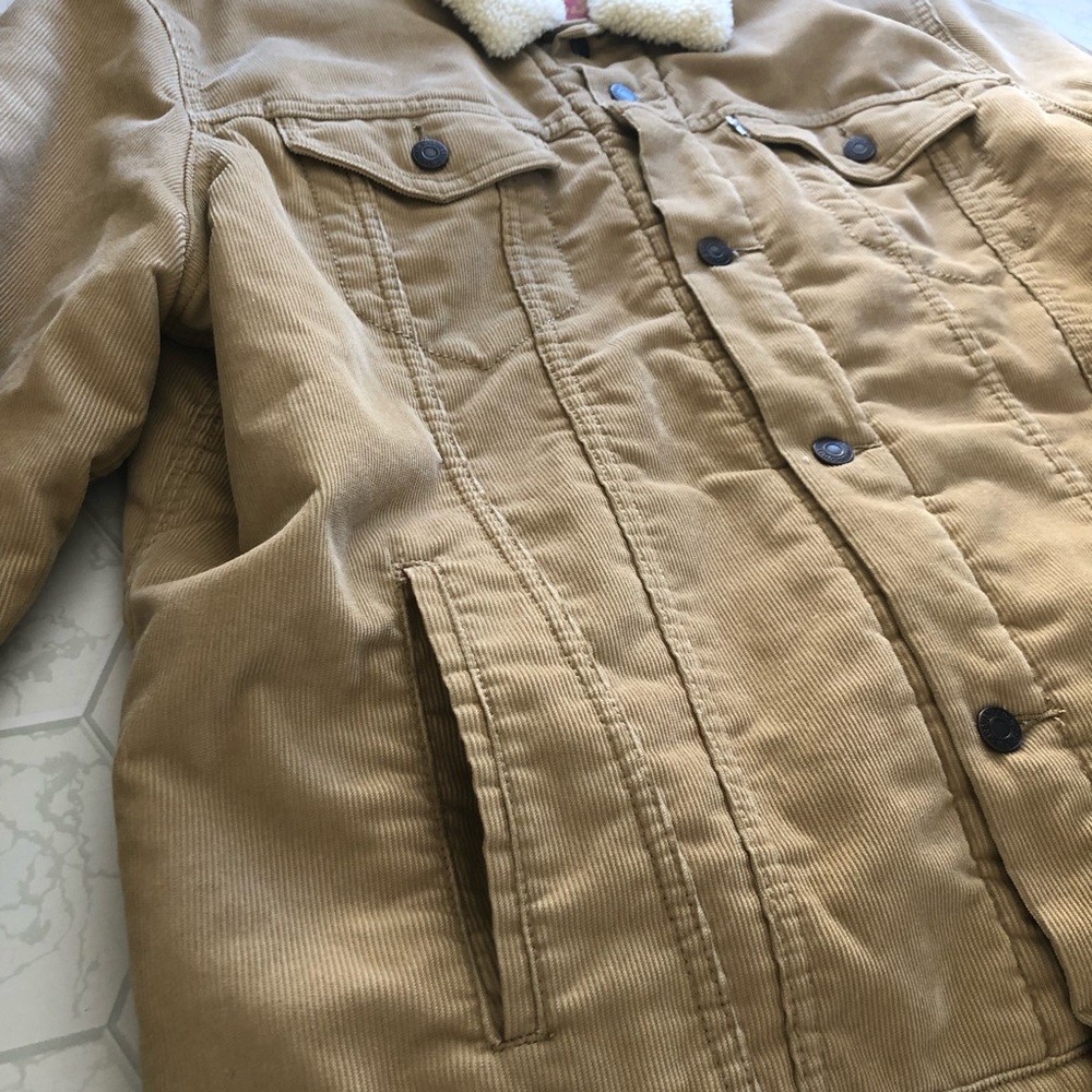 Levi’s Men’s Classic Corduroy Sherpa-Lined Trucker Jacket - Size XXL - Picture 5 of 16